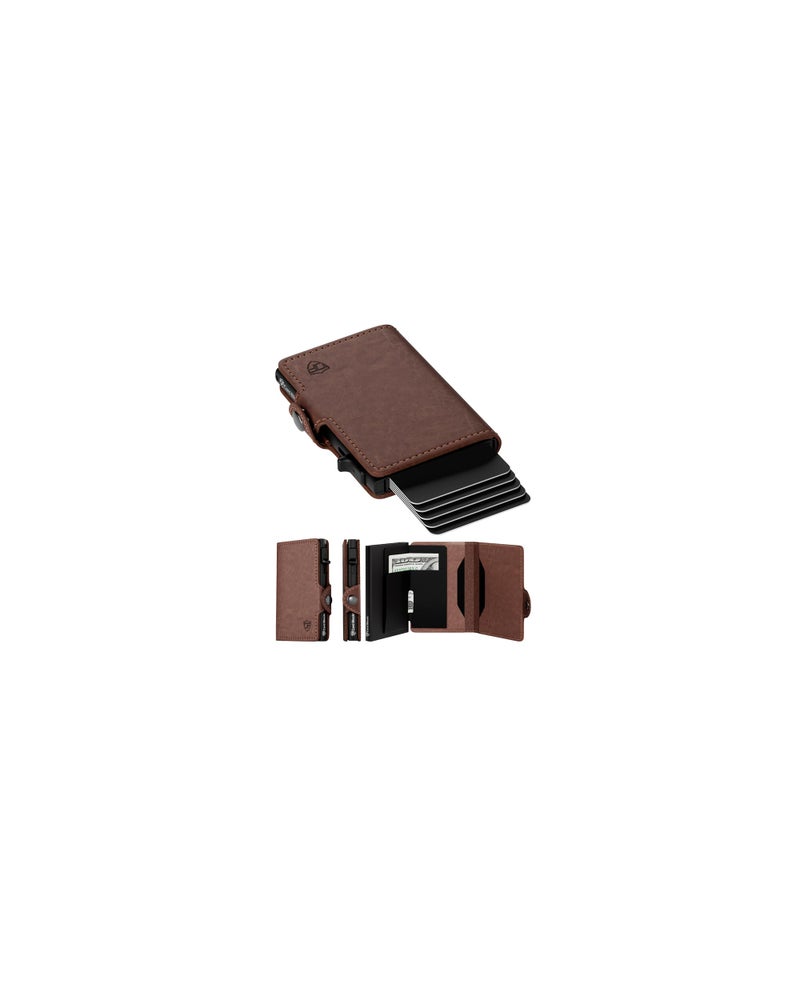 Conceal Plus Pop Up Wallet for Men â€“ RFID Blocking Leather Card Holder Wallet, Automatic Pop-Up Card Ejector, Slim Minimalist Front Pocket Wallet, Holds Up to 10 Cards + Cash - Image 1